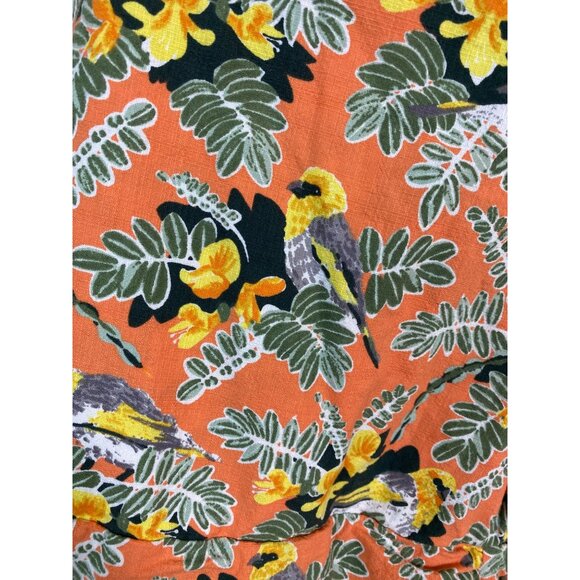 Patagonia Pataloha Womens Tropical Bird Floral Dress Size 18 Organic Cotton Boho - Picture 12 of 16